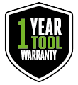 Professional Use 1 Year Tool Warranty